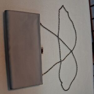 Vanessa Silver Clutch with Chain